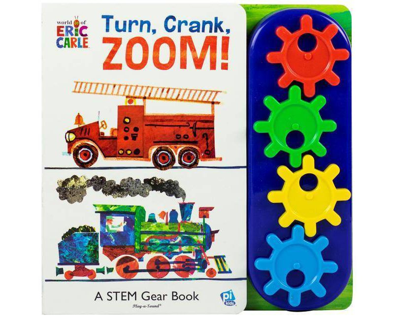 World of Eric Carle, Turn, Crank, Zoom! A STEM Gear Sound Board Book (Hardcover)