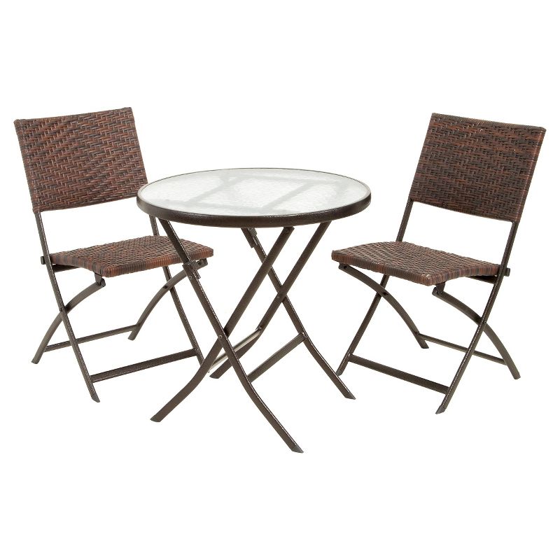 La Sola 3pc Metal Bistro Set - Black/Bronze - Christopher Knight Home