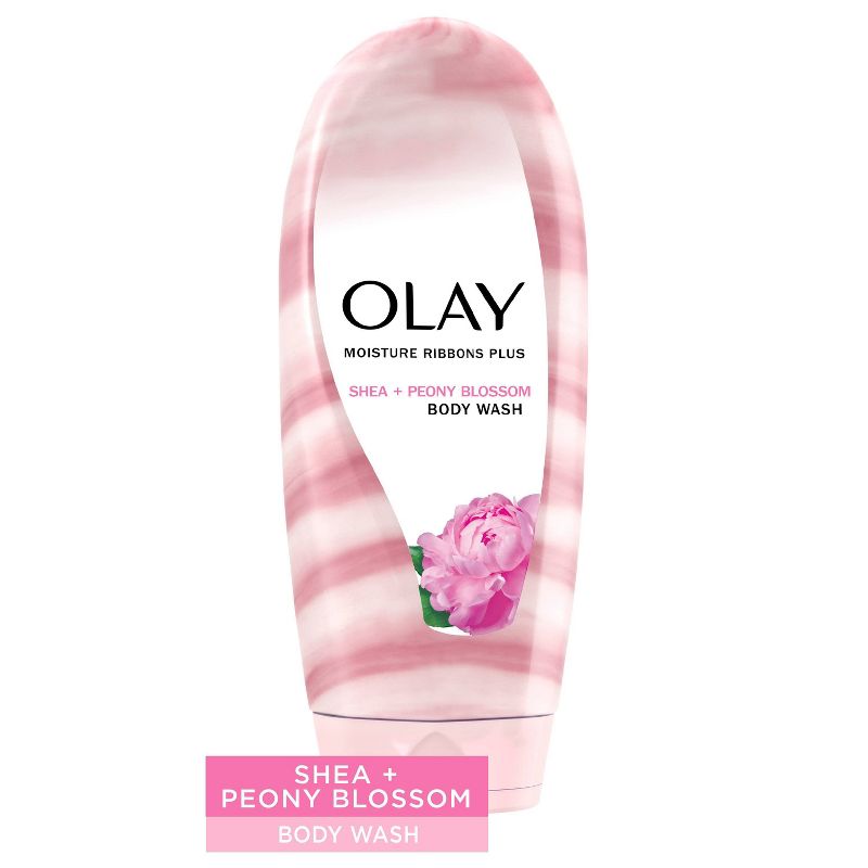 Olay Moisture Ribbons Plus Shea + Peony Blossom Body Wash - 18 fl oz