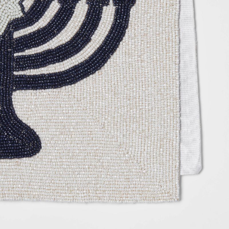 14" x 36" Runner Beaded Menorah Topper Blue - Threshold™