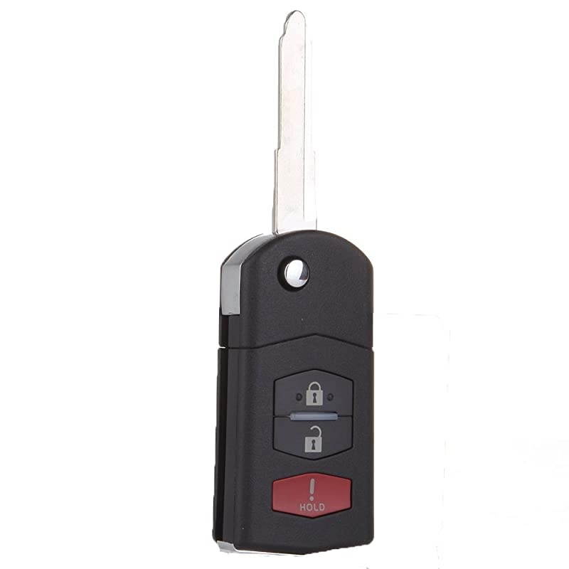 Replacement Keyless Entry Remote Control Car Key Fob 1 X 3 Buttons Replacement for M azda Series BGBX1T478SKE125-01