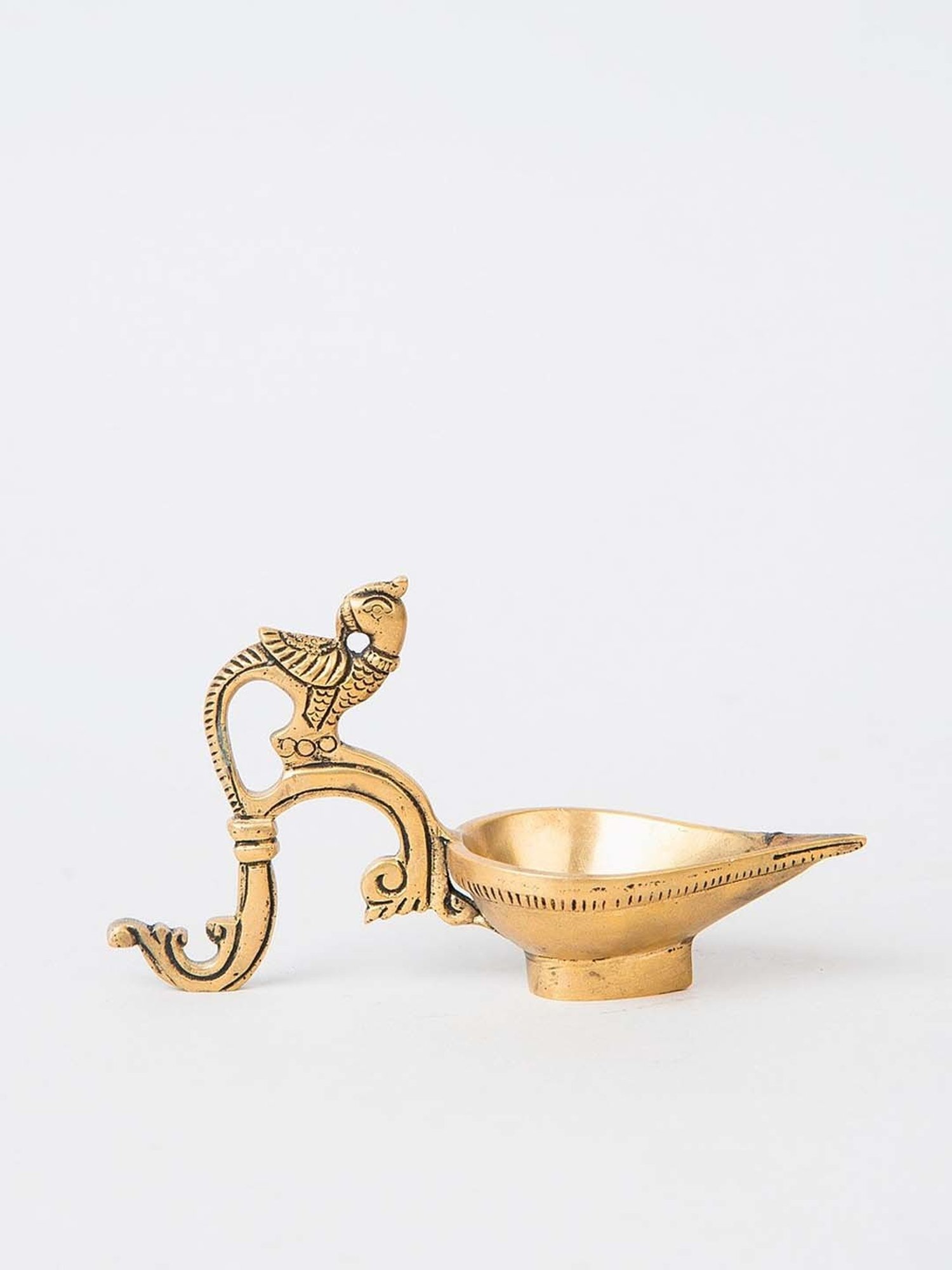 Fabindia Mehnoor Gold Metal Oil Lamp