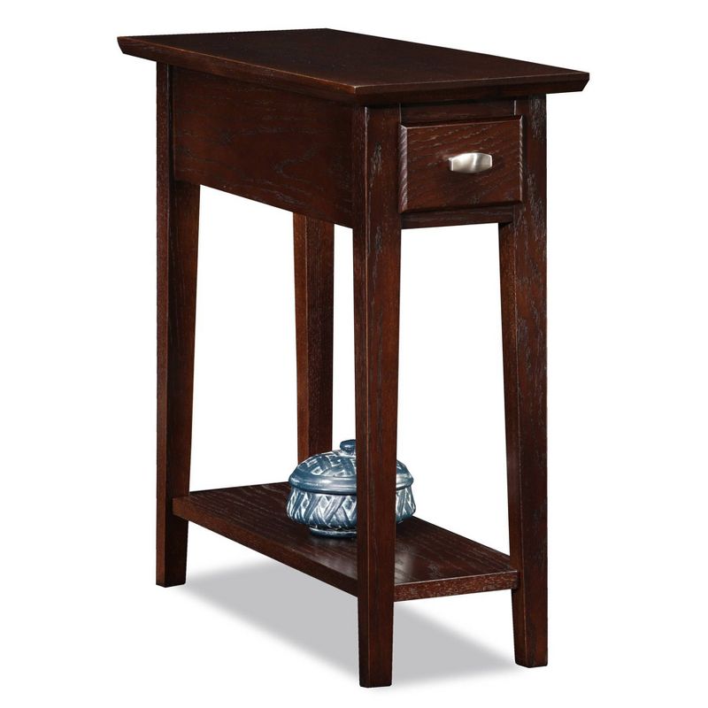 Favorite Finds Chairside/Recliner Table Chocolate Oak Finish - Leick Home