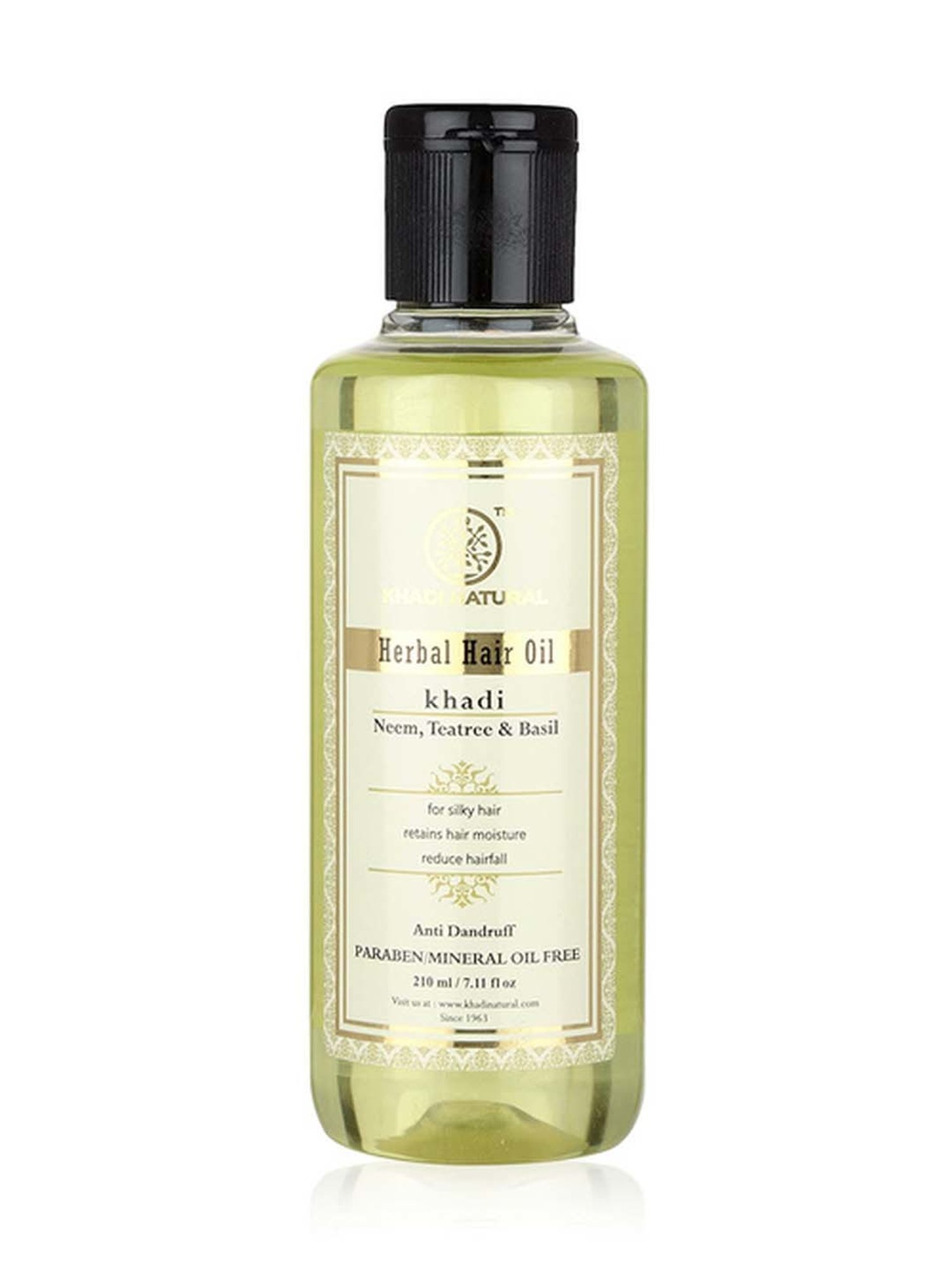 Khadi Natural Herbal Neem Teatree & Basil Hair Oil - 210 ml