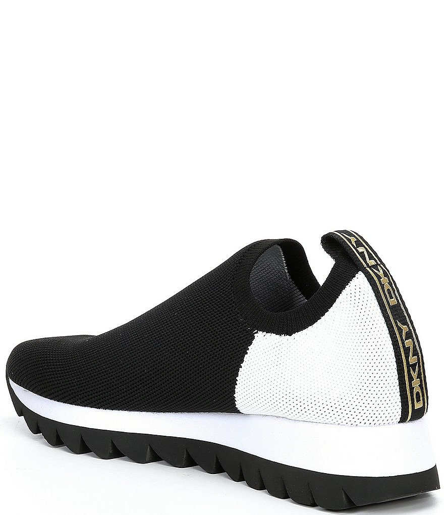 DKNY Azer Knit Signature Logo Slip-On Sneakers