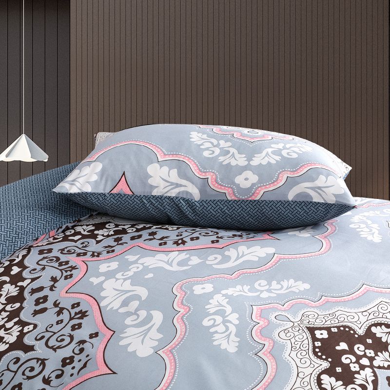 2 Pcs Twin Double Brushed Microfiber Royal Palace Duvet Cover Bedding Sets Multicolor  - PiccoCasa