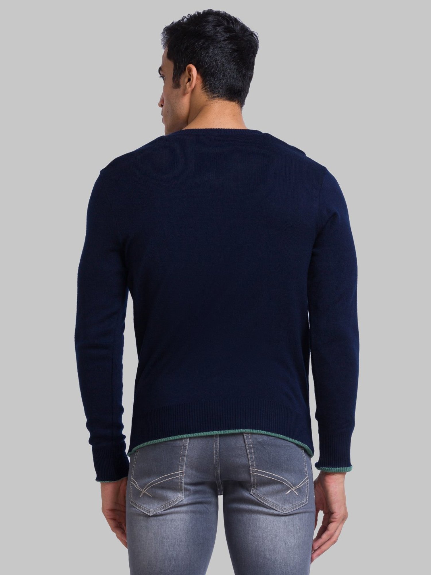 Parx Blue Regular Fit Sweater