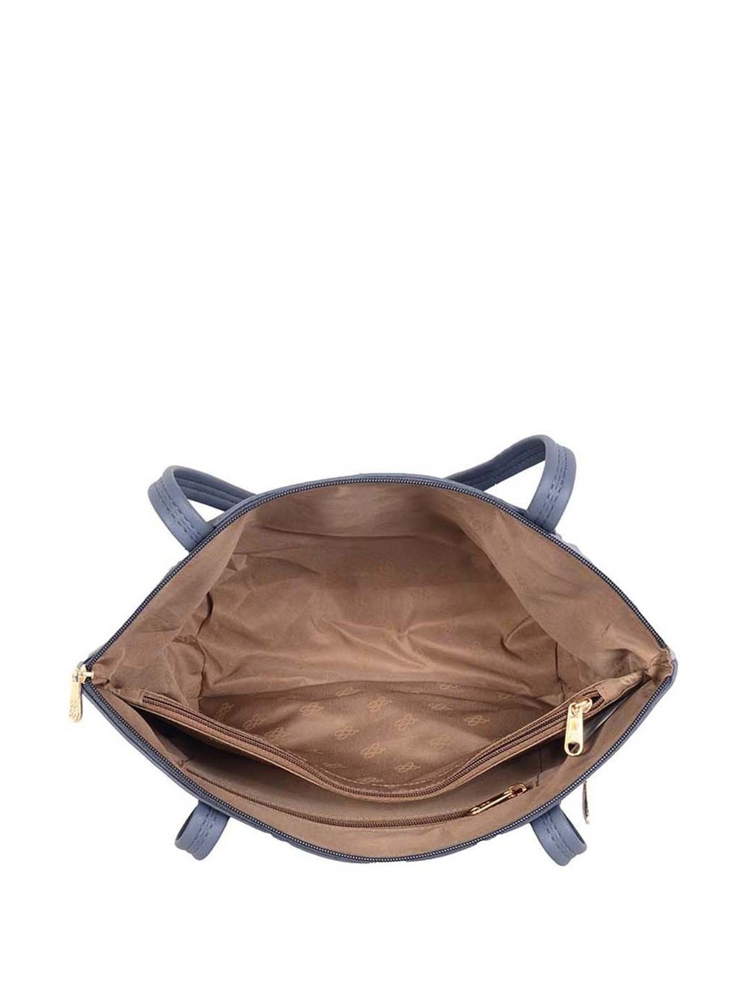 Baggit Blue Color Block Medium Tote Handbag