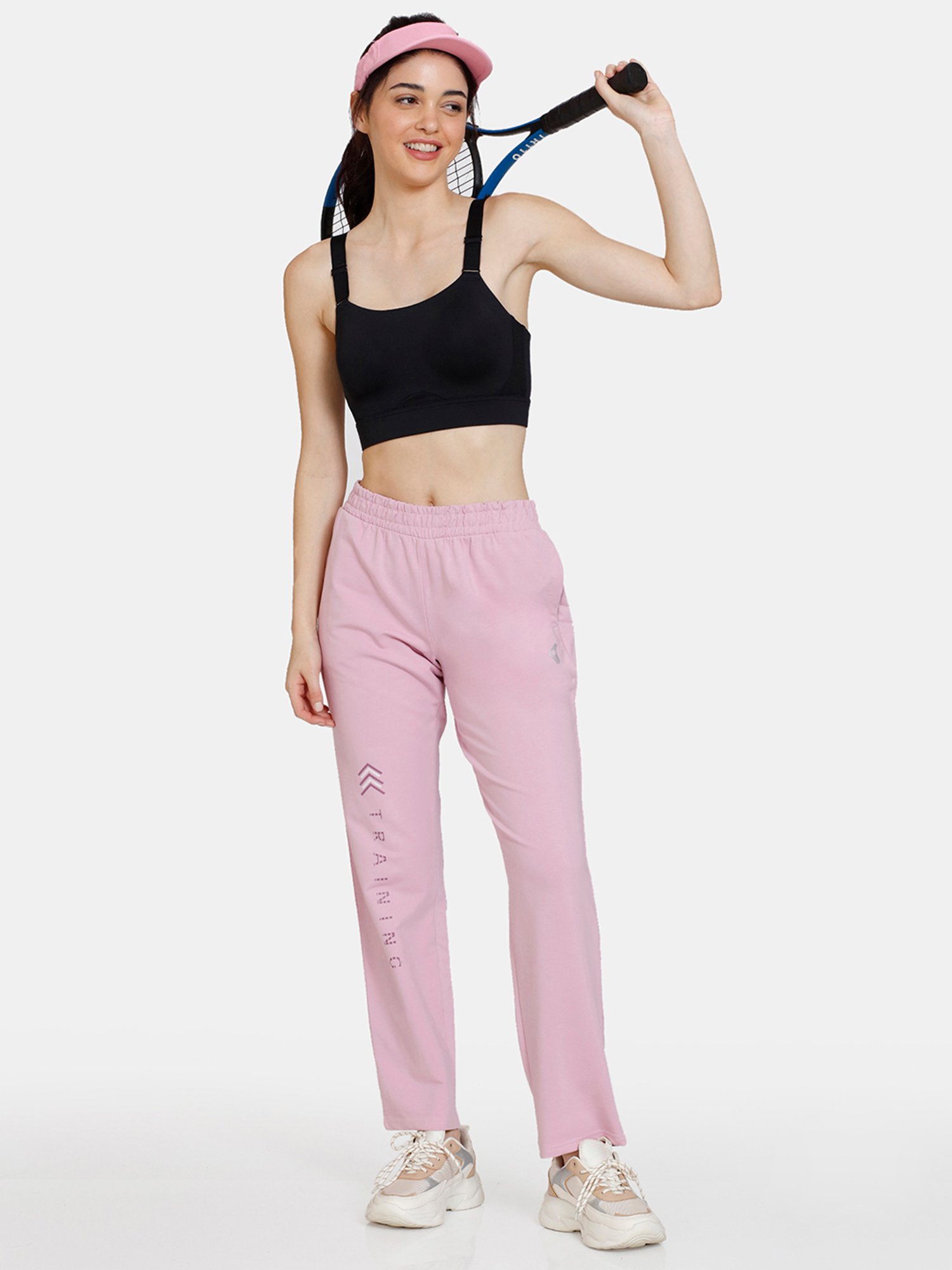 Zelocity by Zivame Dusty Pink Graphic Print Trackpants