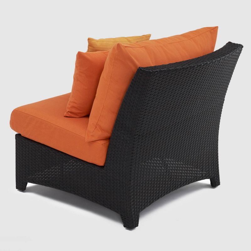 Deco 6pc Sectional and Table with Umbrella - Orange - RST Brands