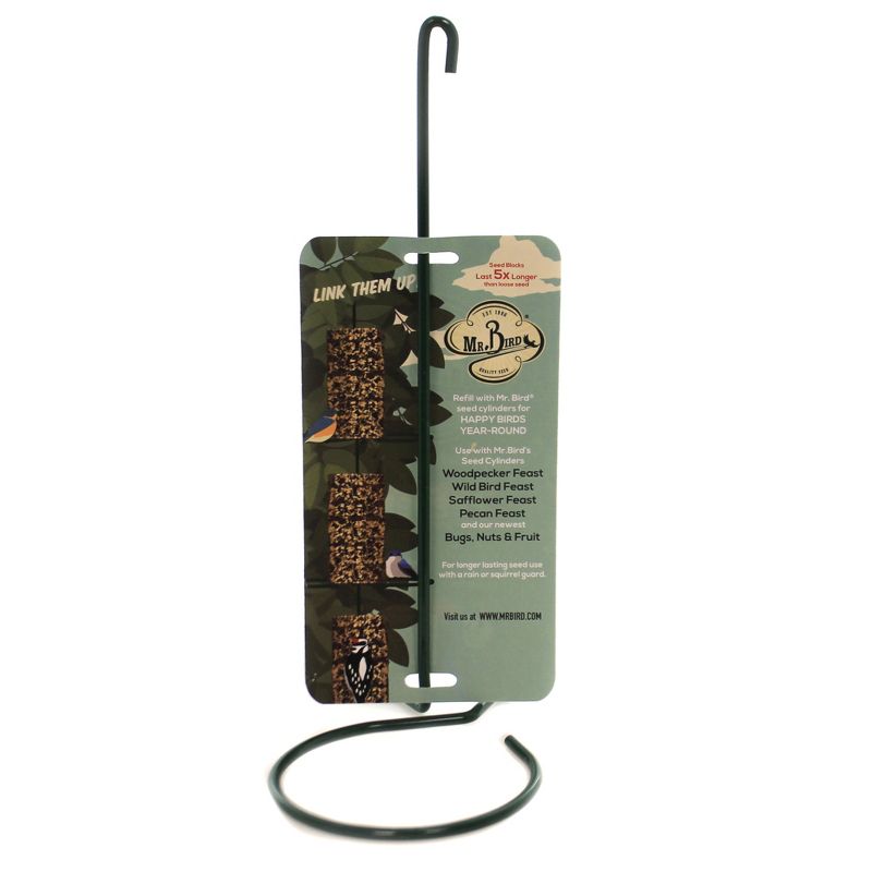 Home & Garden 11.0" Cylinder Feeder Happy Year Round Mr Bird  -  Bird Feeder Accessories