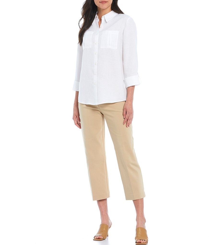 Investments Petites Hannah Gold Label Non-Iron Hemp Relaxed Shirt