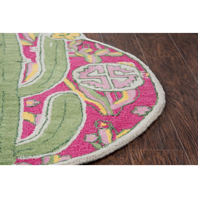 3'X3' Tufted Cactus Round Accent Rug Pink - Rizzy Home