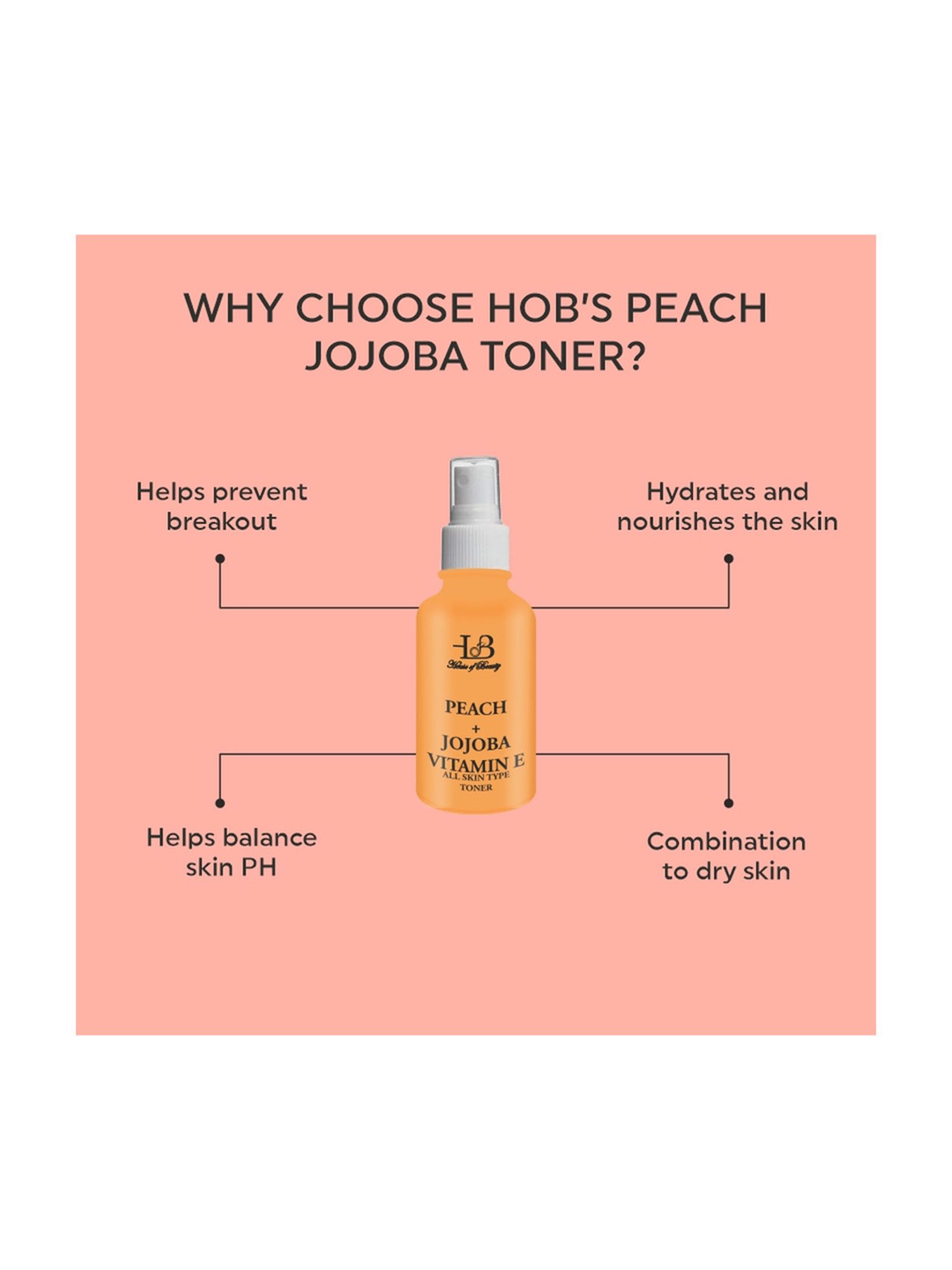 House of Beauty Peach + Jojoba Toner - All Skin Type - 30 ml