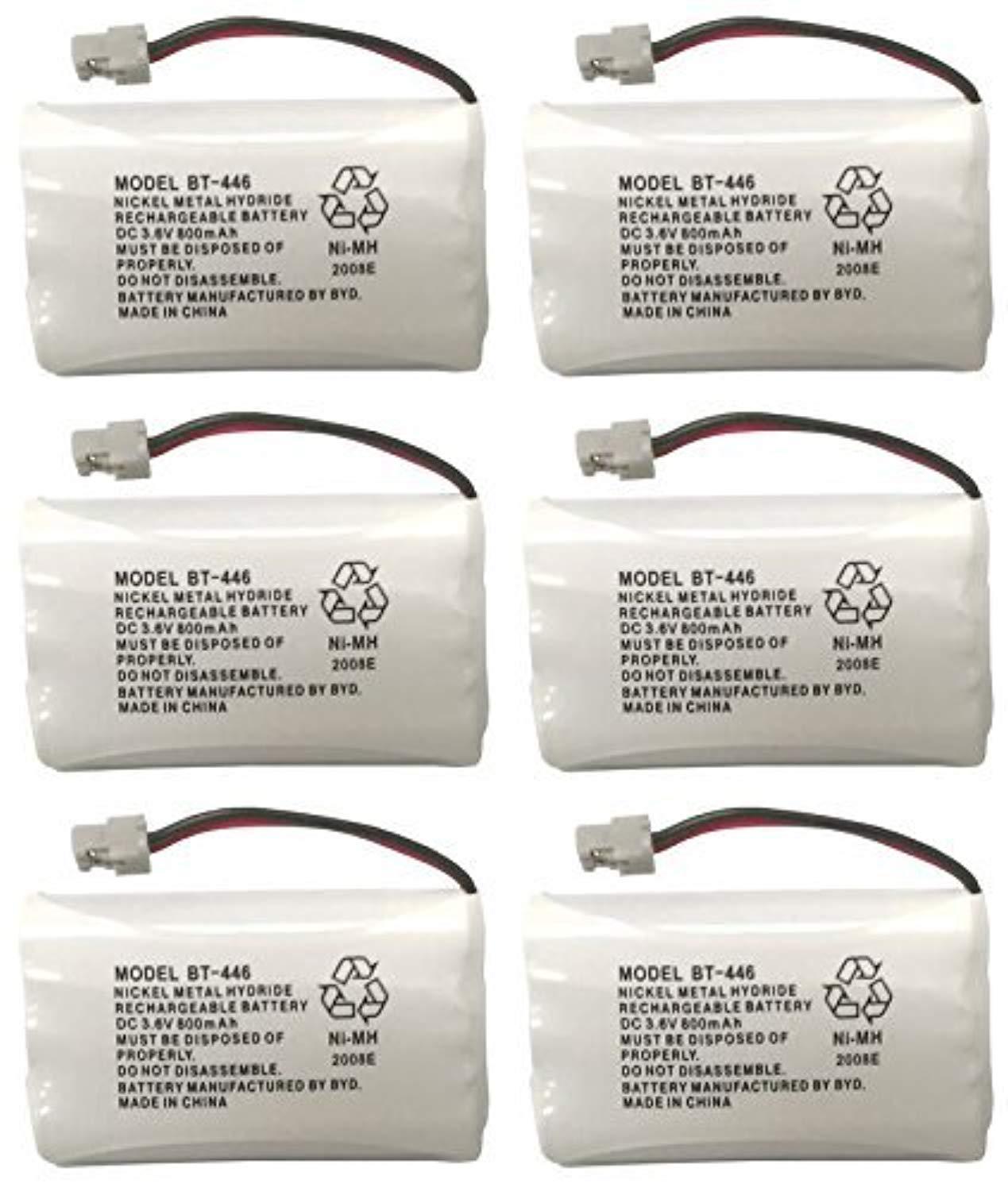 uniden bbty0504101 model bt446 nickel metal hydride rechargeable cordless phone batteries (pack of 6) for use with t94 series,