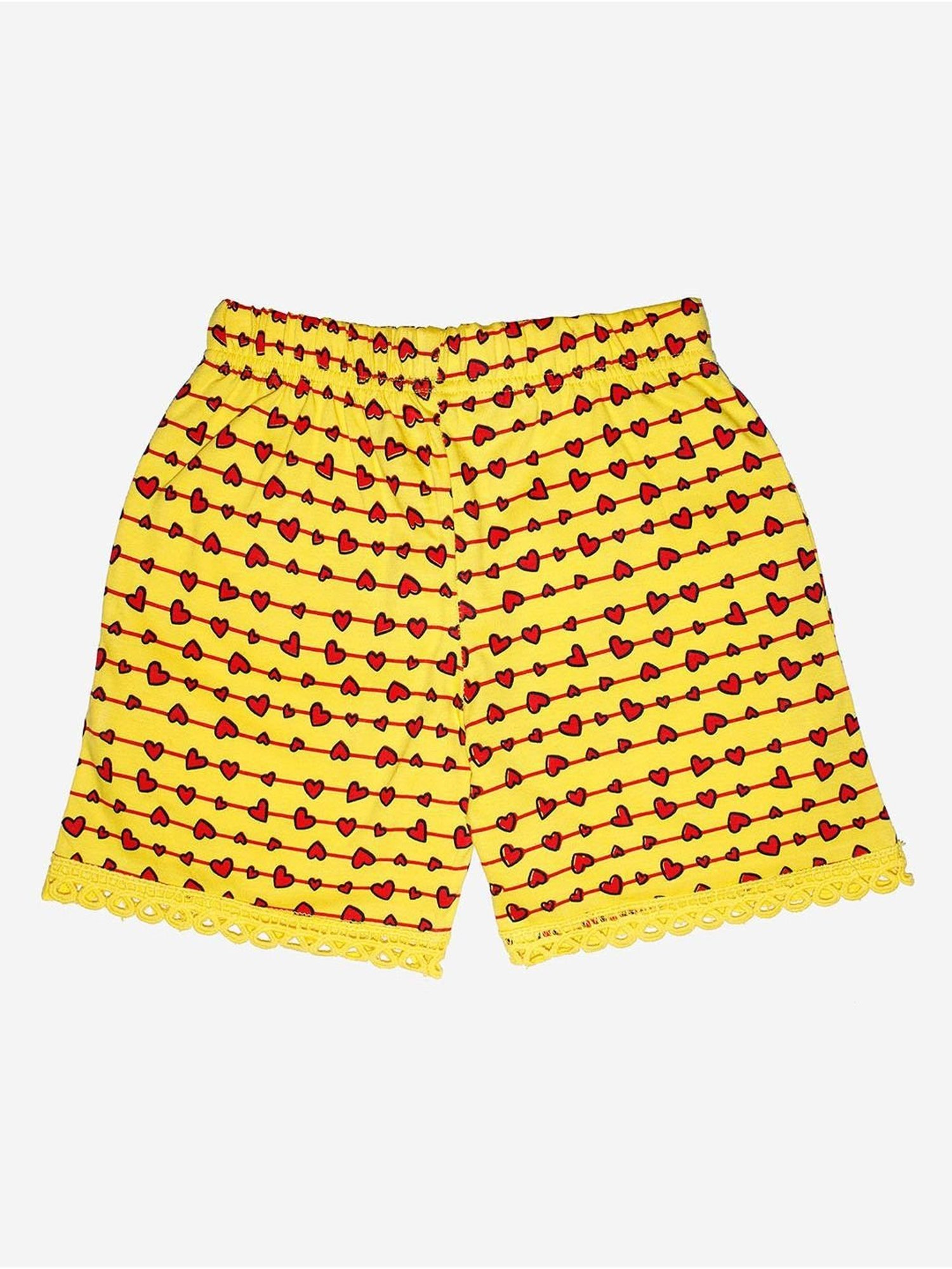 HELLCAT Kids Yellow & Navy Printed Shorts (Pack Of 2)