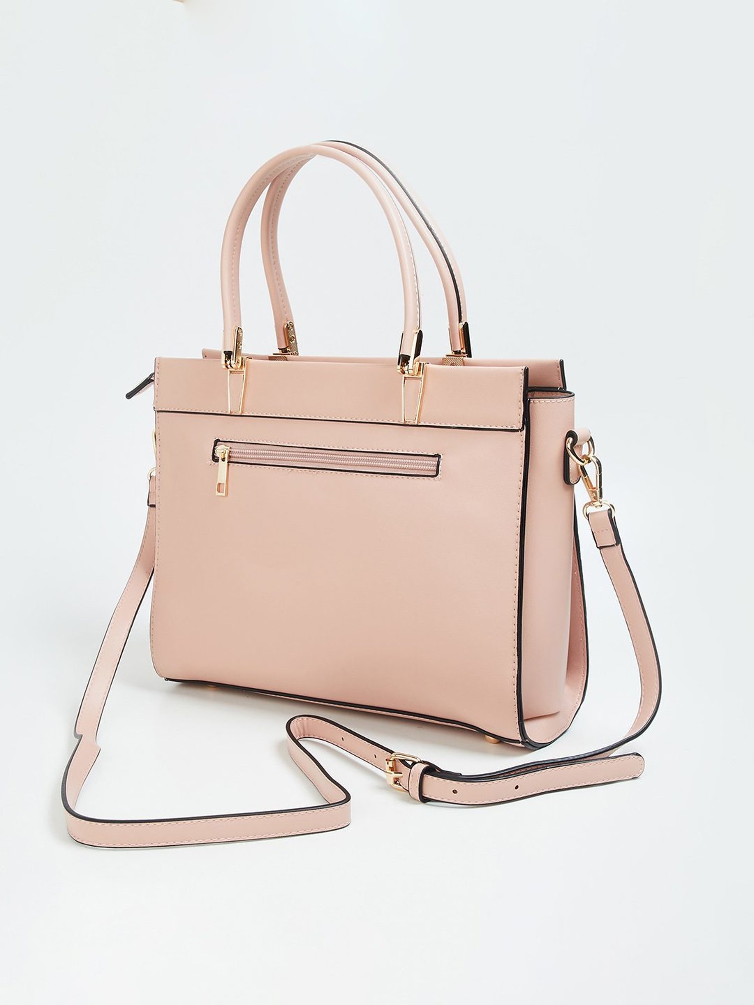 Code by Lifestyle Pink Textured Handbag