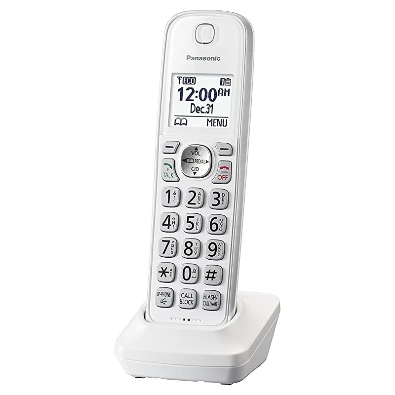 KXTGDA50W1 Dect 60 Digital Additional Cordless White Handset for KXTGD53x Series Renewed
