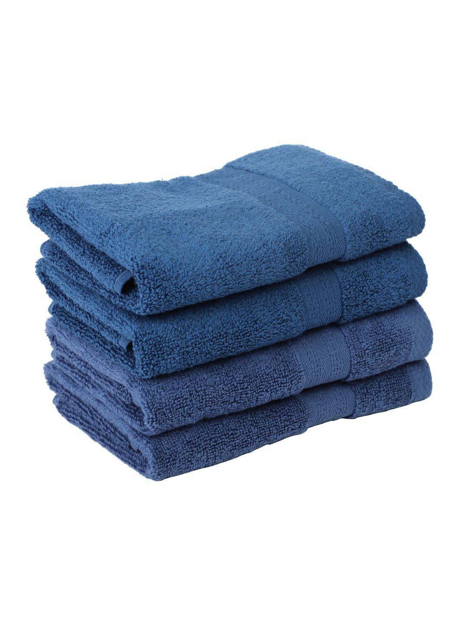 BIANCA Zero-Twist 100% Cotton Ultra-Fluffy Towels -4pc Hand Towel (paradiso) solid-navy