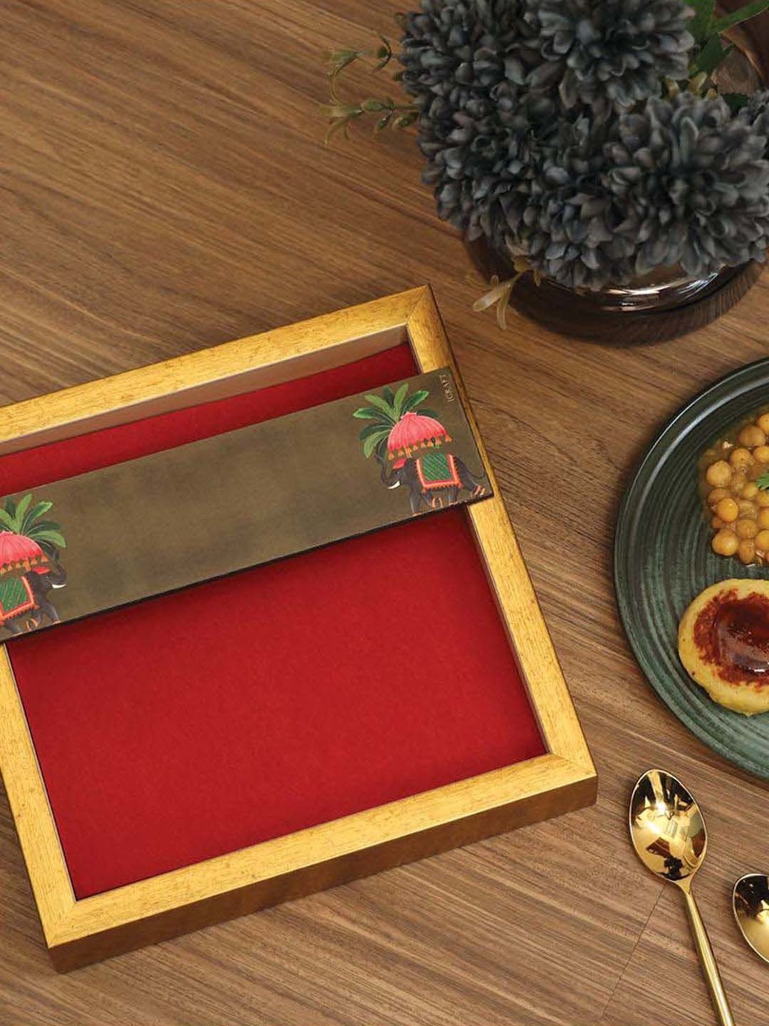 ICRAFT Multicolor Mdf Gajraj Series Tissue Tray