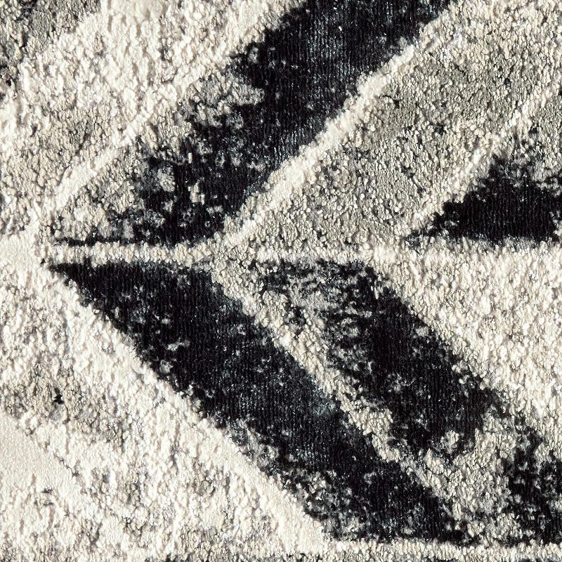 12'X15' Rectangle Loomed Herringbone Area Rug Silver - Feizy