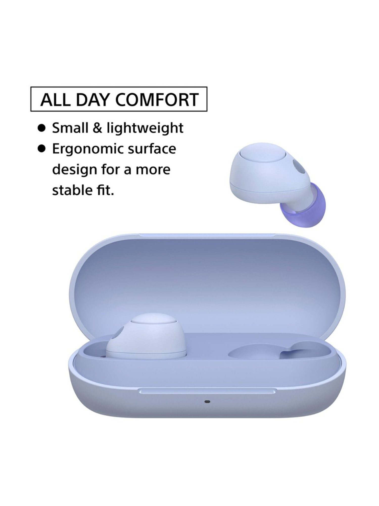 Sony WF-C700N In Ear BT Earbuds with IPX4 Ratings, Fast Pair, App Support (Lavender, True Wireless)