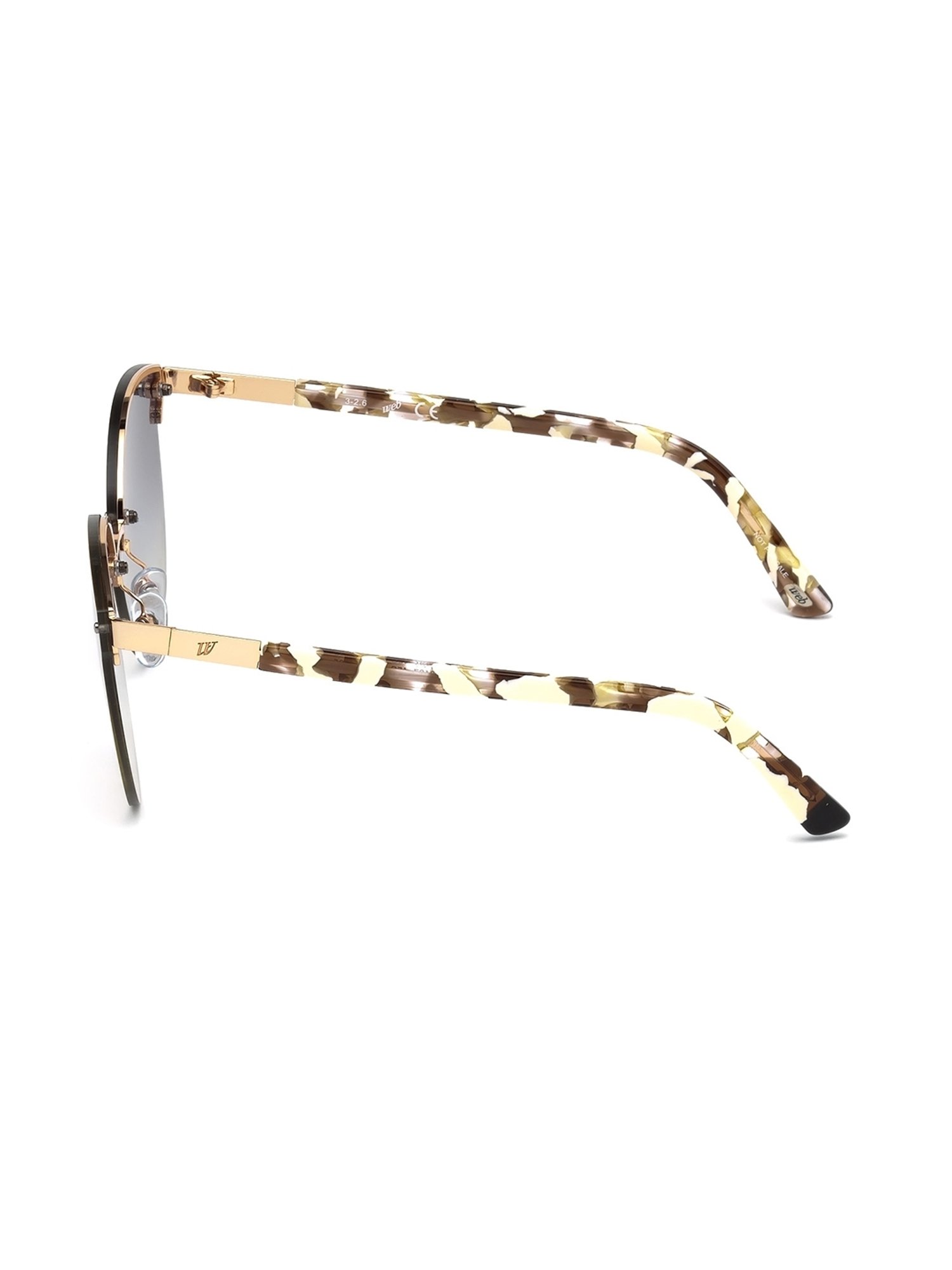 WEB EYEWEAR Grey Oval Sunglasses Designed in Italy