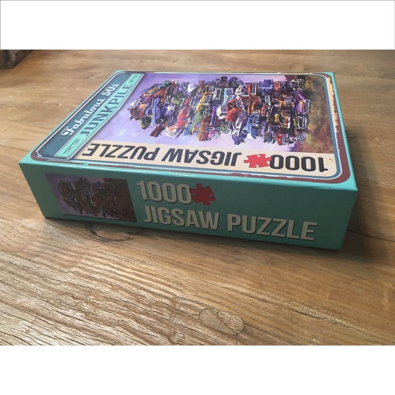 TDC Games Fabulous 50s Junkpile 1000 Piece Classic Car Jigsaw Puzzle - 26.75 x 19.25 inches when assembled