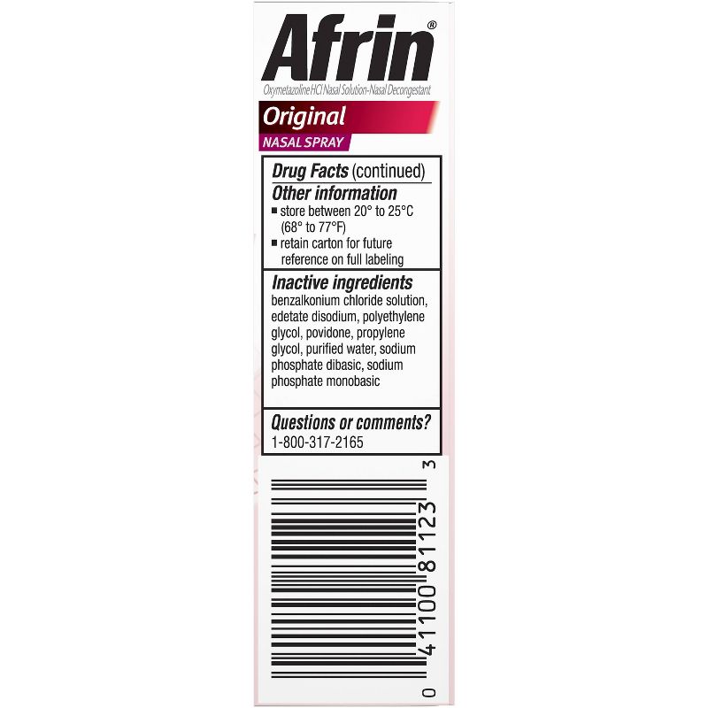 Afrin Original Maximum Strength Nasal Congestion Relief Spray - 0.5 fl oz
