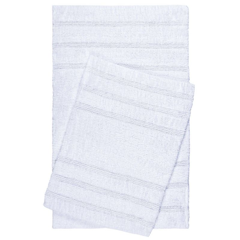 2pc Newton Oasis Bath Mat Set White - Nicole Miller