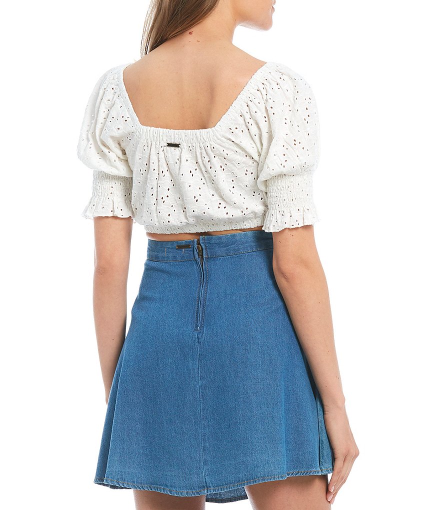 June & Hudson Short Tie Sleeve Knit Tee