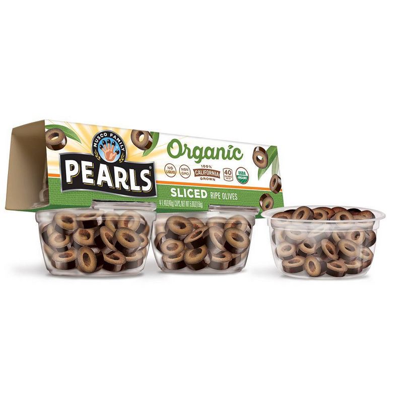 Pearls Organic Sliced Ripe Olives to Go - 4ct/1.4oz