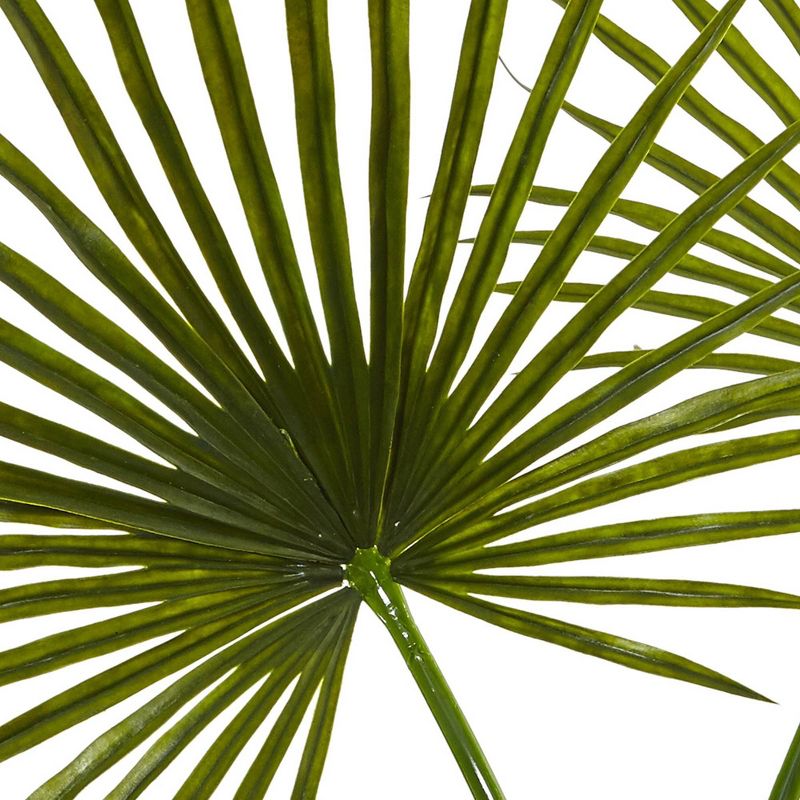 49" x 40" Artificial Fan Palm Arrangement in Glass Vase - Nearly Natural