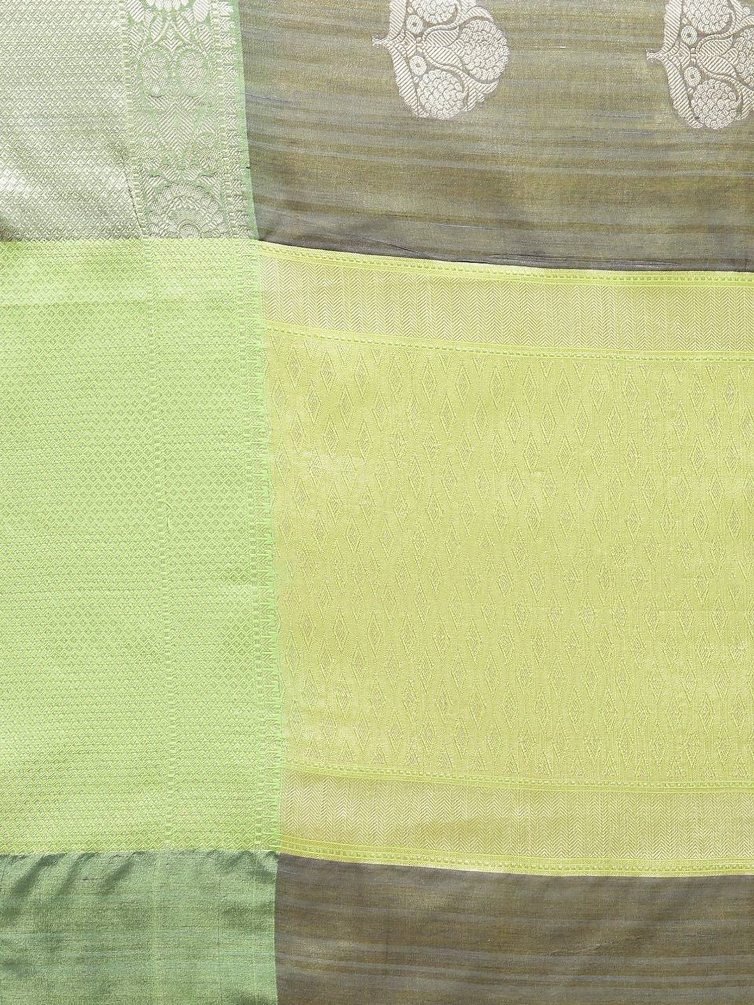 Banarasi Silk Works Grey Woven Saree with Blouse