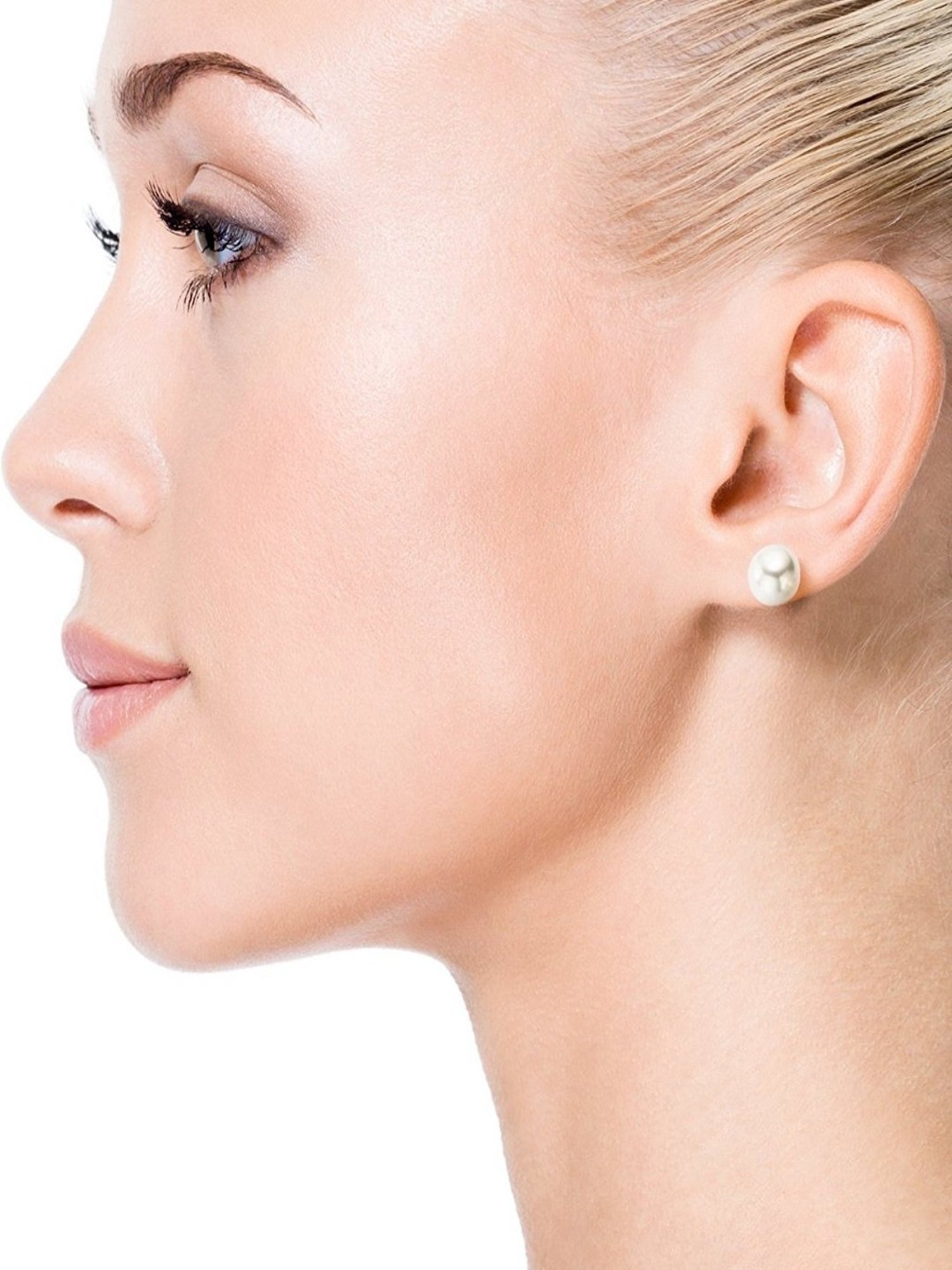 OOMPH Golden Tone Crystal & Pearl Fashion Ear Drop & stud Earrings for Women - Set of 9