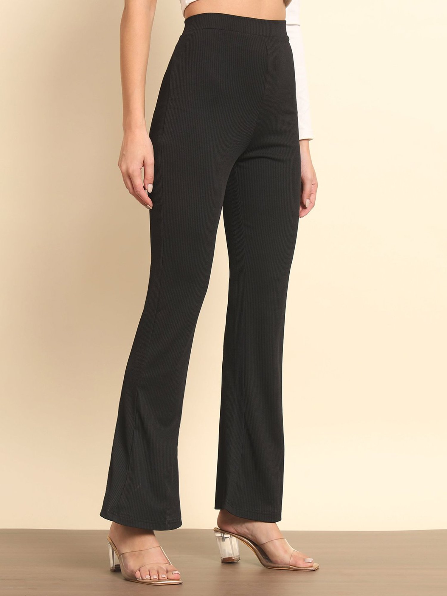 Trend Arrest Black Slim Fit High Rise Pants