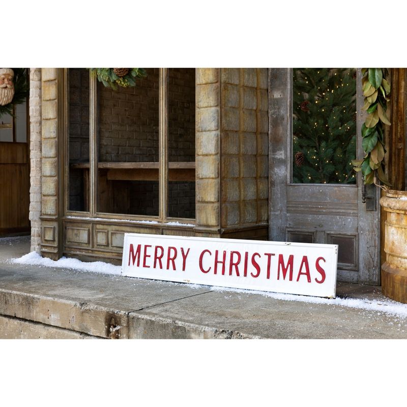 Park Hill Collection Embossed Metal Merry Christmas Sign