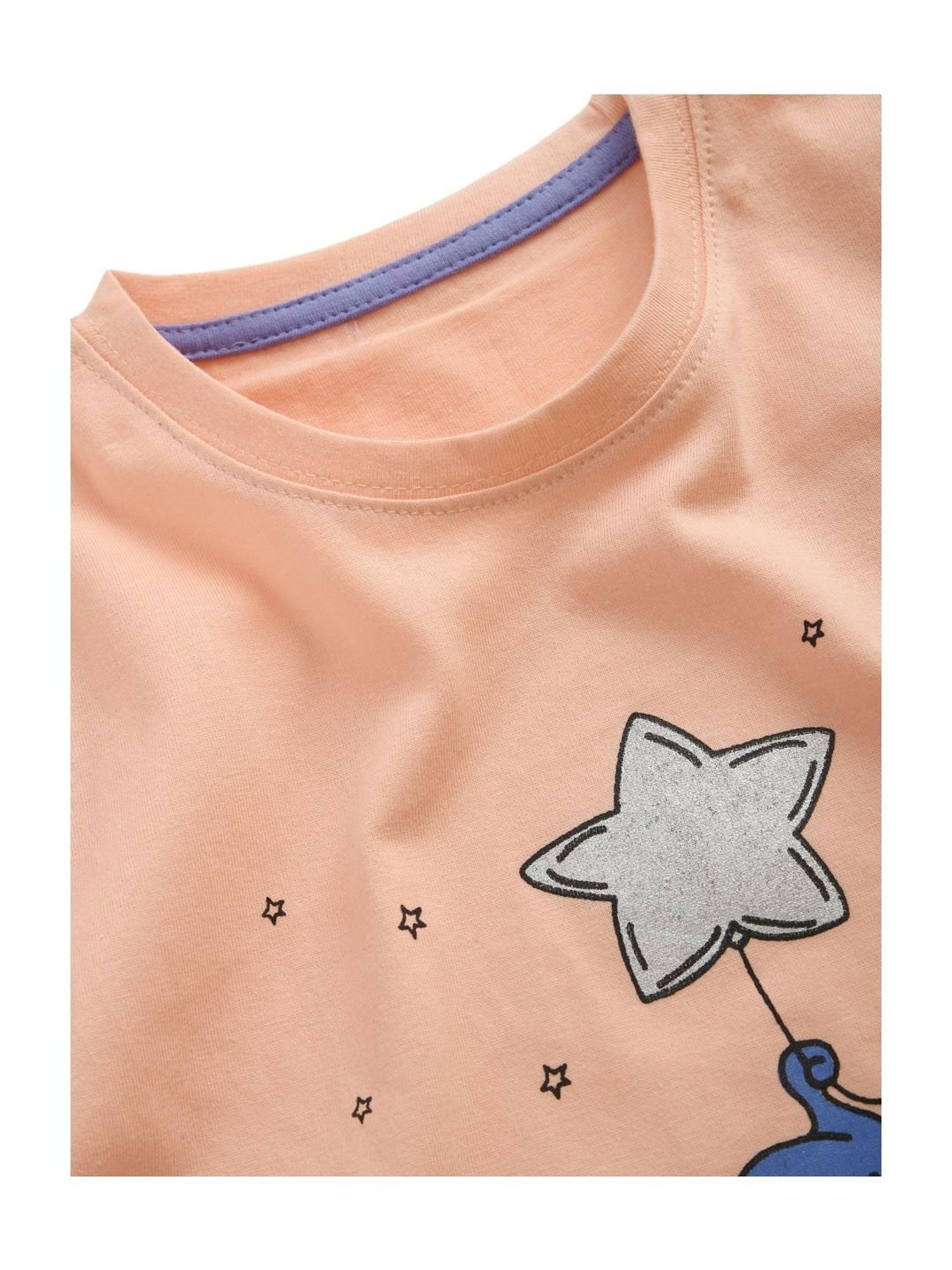 Kids Craft Peach Cotton Printed T-Shirt & Pants