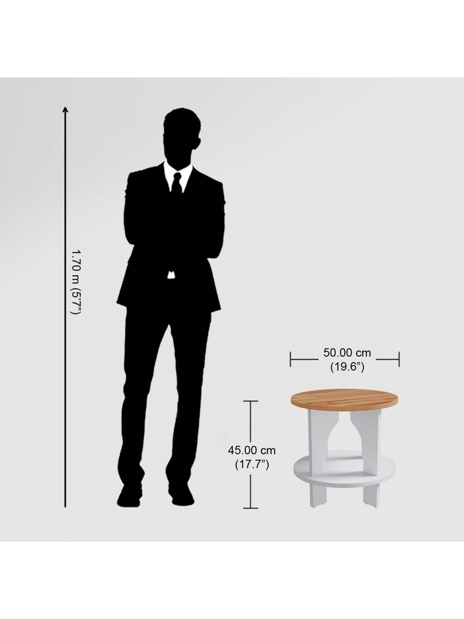 Godrej Interio Osaka Remini Walnut Engineered Wood Corner Table