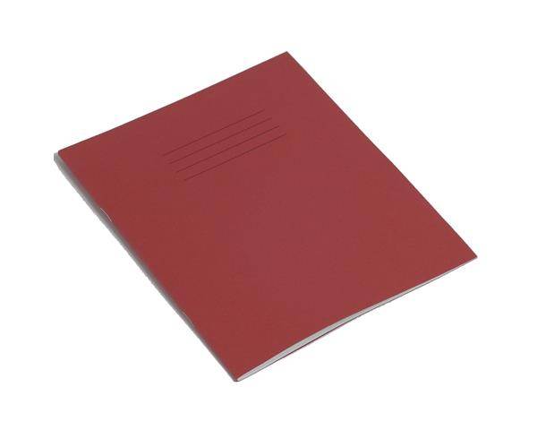 Rhino Exercise Book, 8 x 6.5 Inches, 48 page,  8mm ruled lines, Red Cover (Pack of 10)