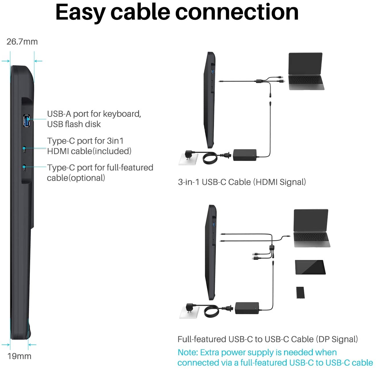 2020 HUION KAMVAS 22 Graphics Drawing Tablet with Screen Android Support Battery-Free Stylus 8192 Pen Pressure Tilt Adjustable Stand - 21.5inch
