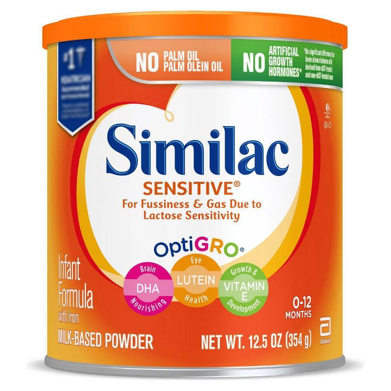 Similac Sensitive For Fussiness and Gas Infant Formula with Iron Powder - 12.5oz