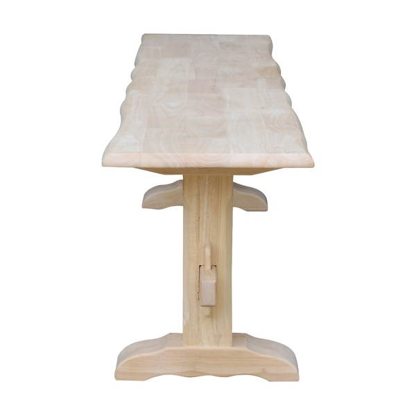 International Concepts KBE-7214 17.51 x 72 x 14 in. Live Edge Trestle Bench