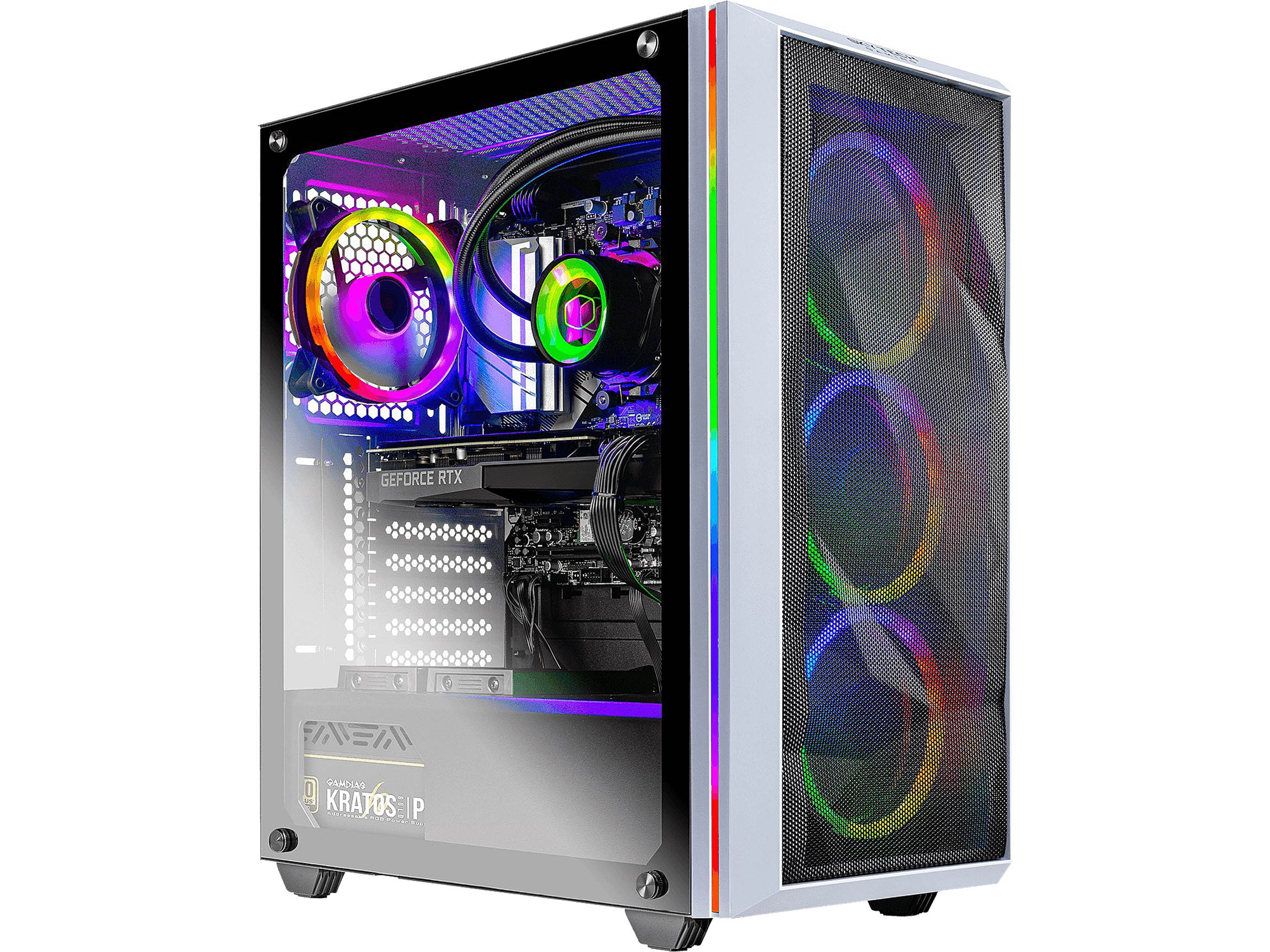 Skytech Chronos Gaming PC Desktop AMD Ryzen 7 5800X 3.80GHz, NVIDIA GeForce RTX 3070 Ti, 32GB DDR4 3200 RGB, 1TB NVMe Gen 4, 750W Gold PSU, 360MM AIO, 11AC WiFi, Windows 10 Home 64-bit