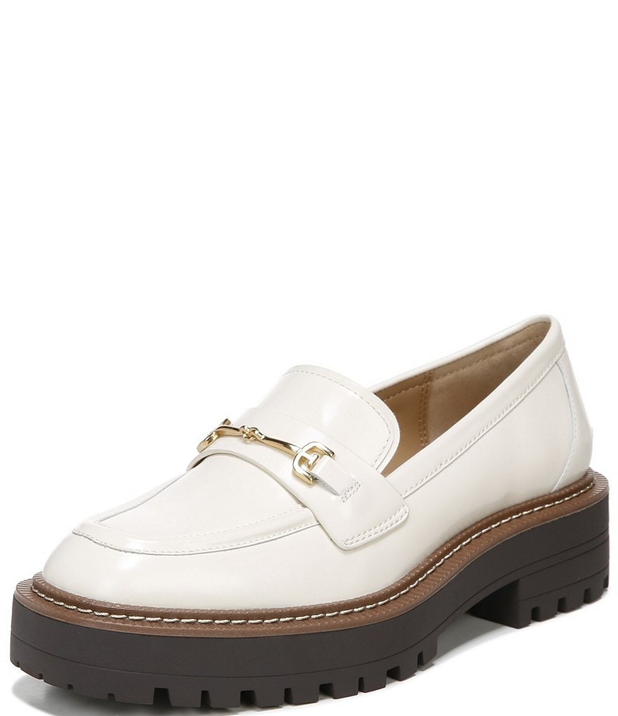 Sam Edelman Laurs Leather Bit Buckle Lug Sole Loafers