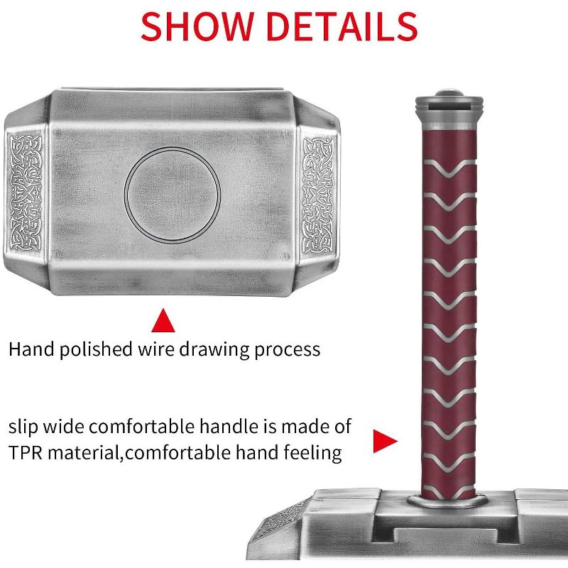 ThinkGeek, Inc. Marvel Avengers Thor's Hammer 44-Piece Tool Set | Mjolnir Toolbox All-In-One Kit