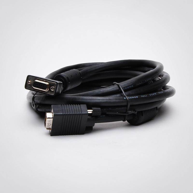 SVGA VGAF-15MF-BLK 15 ft. Male to Female Cable - Double Shielded with Dual Ferrites