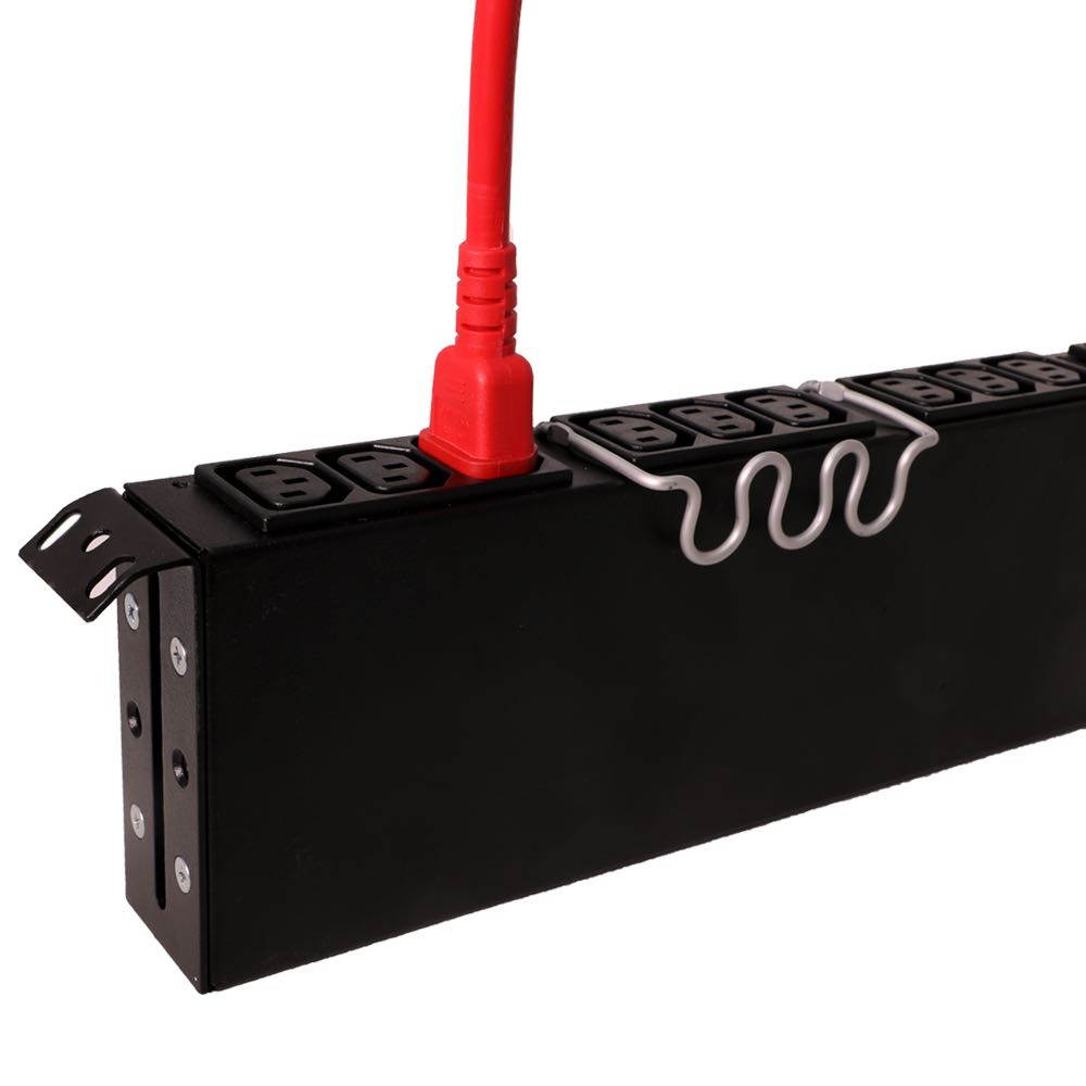 Ironbox C14 to C13 Connector Power Cord - 1 Foot - Blue - 10A/250V - 18/3 SJT - IBX-2817-01