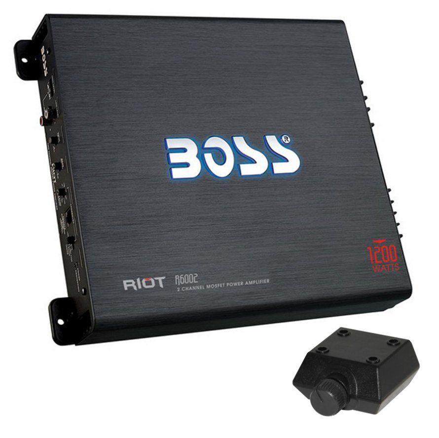 New Boss R6002 Riot 2Ch Car Audio Amplifier Amp 1200W 2 Channel W/ Remote