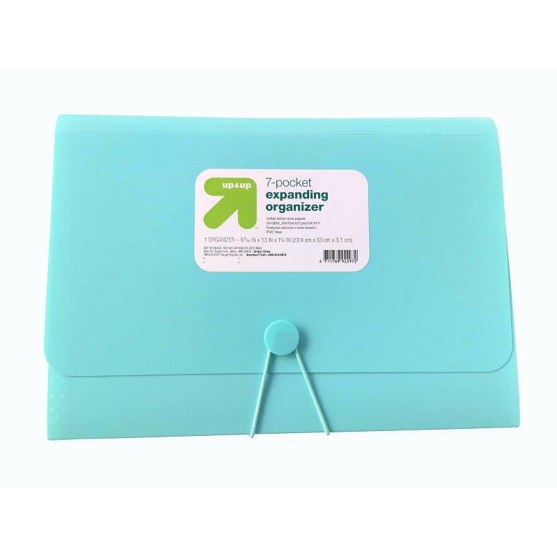 7 Pocket Expandable File Folder Letter Size Teal - up & up™